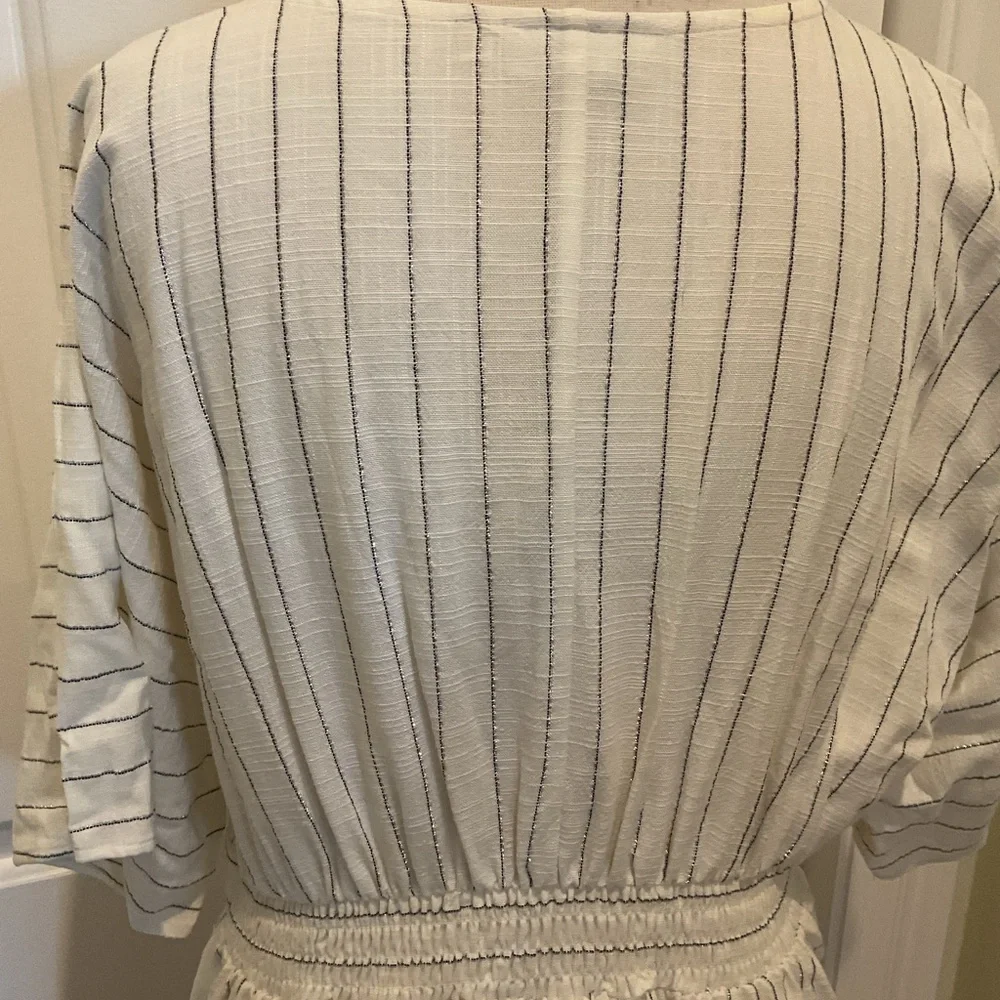 Chico's Dress Metallic Striped Maxi Size Chico’s Size 2P - Picture 7 of 10